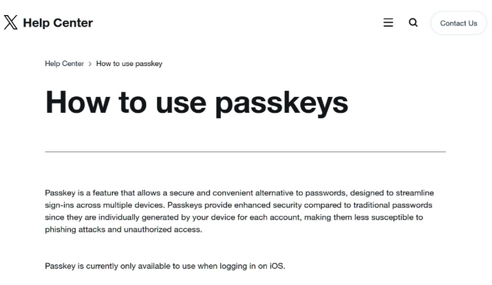 桂阳苹果维修店铺分享iOS用户如何通过通行密钥(Passkey)登录 